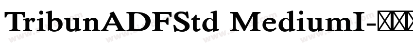 TribunADFStd MediumI字体转换